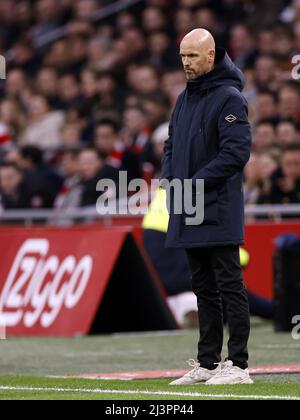 AMSTERDAM - (lr) durante la partita olandese Eredivie tra Ajax e Sparta Rotterdam alla Johan Cruijff Arena il 9 aprile 2022 ad Amsterdam, Paesi Bassi. ANP MAURICE VAN STEEN Foto Stock