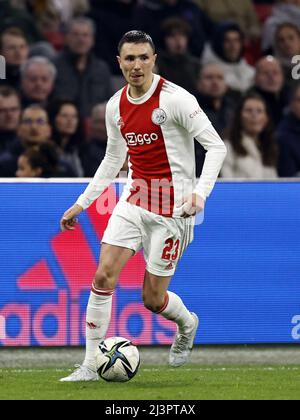 AMSTERDAM - Steven Berghuis di Ajax durante la partita olandese Erevisione tra Ajax e Sparta Rotterdam alla Johan Cruijff Arena il 9 aprile 2022 ad Amsterdam, Paesi Bassi. ANP MAURICE VAN STEEN Foto Stock