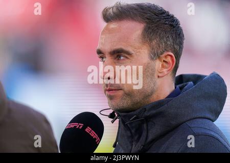 UTRECHT, PAESI BASSI - APRILE 9: Coach Sjors Ultee di Fortuna Sittard durante la partita olandese Eredivie tra FC Utrecht e Fortuna Sittard allo Stadion Galgenwaard il 9 Aprile 2022 a Utrecht, Paesi Bassi (Foto di Joris Verwijst/Orange Pictures) Foto Stock