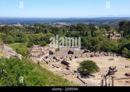 Il sito archeologico romano di Glanum a Saint-Rémy de Provence. Foto Stock