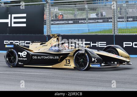 Roma, Italia , 09th aprile 2022 da sinistra a destra, Antonio Felix da Costa (por) DS Techeetah ABB FIA Formula e World Championship 4th round Credit: Massimo Insabato/Alamy Live News Foto Stock