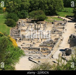 Il sito archeologico romano di Glanum a Saint-Rémy de Provence. Foto Stock