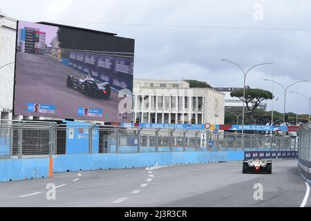 Roma, Italia, 09th aprile 2022, da sinistra a destra, ABB FIA Formula e World Championship 4th round Credit: Massimo Insabato/Alamy Live News Foto Stock