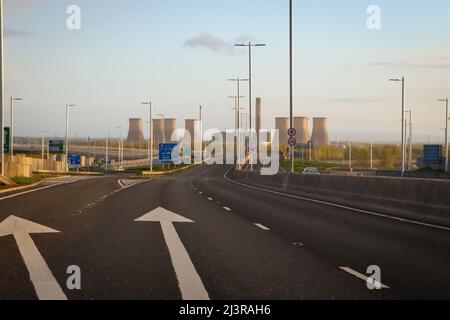 Mersey Gateway, River Mersey, Runcorn Foto Stock