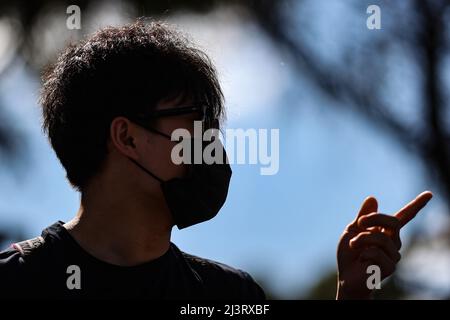 Melbourne, Australia. 10th Apr 2022. Yuki Tsunoda (JPN) AlphaTauri. 10.04.2022. Formula 1 World Championship, Rd 3, Australian Grand Prix, Albert Park, Melbourne, Australia, Race Day. Il credito fotografico dovrebbe essere: XPB/Press Association Images. Credit: XPB Images Ltd/Alamy Live News Foto Stock