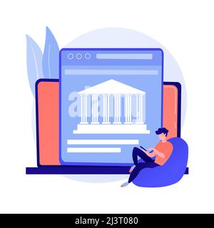 Accesso ai dati bancari aperto. Servizi finanziari, sviluppo di app di pagamento mobile, tecnologia API. Sviluppatori Web che progettano piattaforme bancarie. Isola vettore Illustrazione Vettoriale