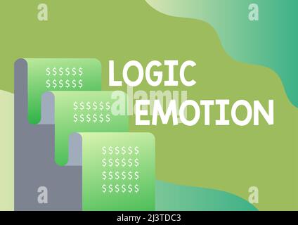Didascalia concettuale logica Emotion. Business vetrina spiacevoli sentimenti rivolti a rispetto di sé ragionevole mente documento di archivio che rappresenta il futuro Foto Stock