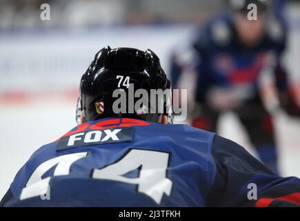 Nürnberg Ice Tigers spielen um den Einzug in die Play Off Foto Stock