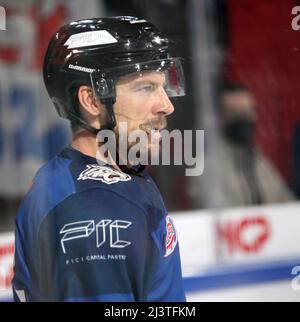 Nürnberg Ice Tigers spielen um den Einzug in die Play Off Foto Stock