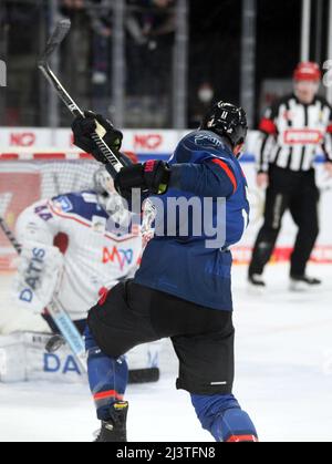 Nürnberg Ice Tigers spielen um den Einzug in die Play Off Foto Stock