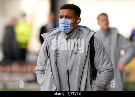 James Tavernier di Rangers arriva per la partita Cinch Premiership allo SMISA Stadium di Paisley. Data foto: Domenica 10 aprile 2022. Foto Stock