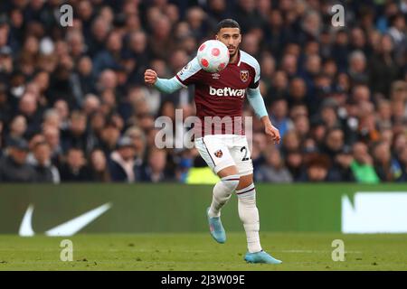 Said Benrahma of West Ham United - Tottenham Hotspur / West Ham United, Premier League, Tottenham Hotspur Stadium, Londra, UK - 20th marzo 2022 solo per uso editoriale - si applicano le restrizioni DataCo Foto Stock