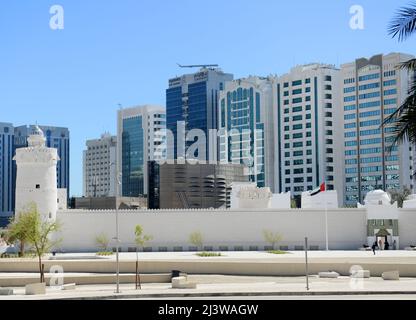 Qasr AlHosn palazzo e forte ad Abu Dhabi, Emirati Arabi Uniti. Foto Stock