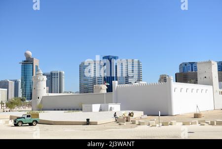 Qasr AlHosn palazzo e forte ad Abu Dhabi, Emirati Arabi Uniti. Foto Stock