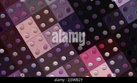 Costruttore di colori in astrazione. Movimento. Il gioco multi - colorato risplende con colori diversi . Foto Stock