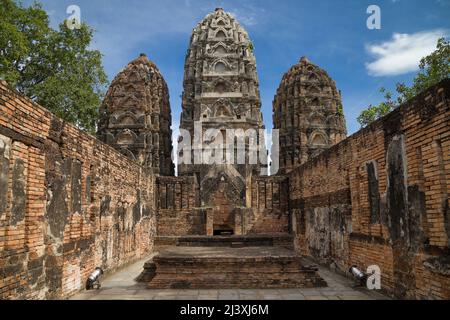 Wat si Sawan a Sukhothai, Tailandia. Foto Stock
