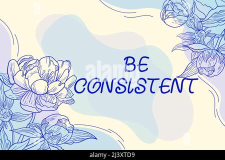 La visualizzazione dei segnali deve essere coerente. Internet Concept Uniform persistente azienda inalterabile anche immutabile Rapport blank frame decorato con Abstract Foto Stock