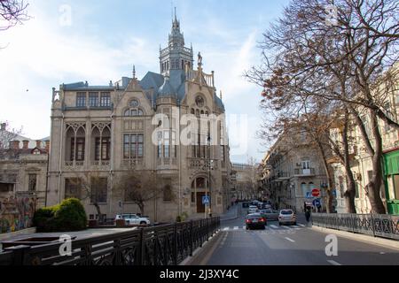 Il Palazzo della felicità. Edificio storico nel centro di Baku. Casa-museo di Mukhtarov. Baku - Azerbaigian: 6 aprile 2022. Foto Stock