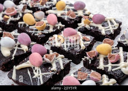 Brownies uovo di Pasqua Foto Stock