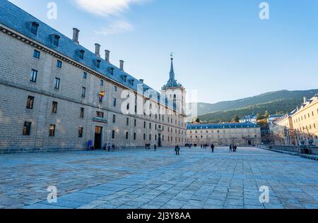 Sito reale di San Lorenzo de El Escorial, variamente palazzo reale, monastero, museo e scuola Foto Stock