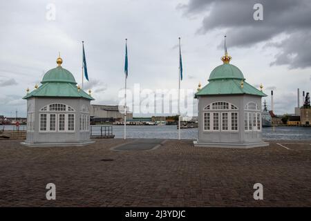 Royal Pavilions on Nordre Toldbod, Copenhagen, Danimarca, 23 settembre 2018. Foto Stock