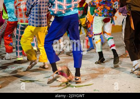 il quadrilha matuta (quadrilha junina) si esibisce nei festival di giugno a rio grande do norte, brasile Foto Stock