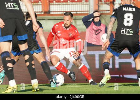 Stadio Renato Curi, Perugia, 10 aprile 2022, marcello falzerano (n.23 perugia calco) durante AC Perugia vs AC Pisa - Calcio Italiana Serie B match Foto Stock