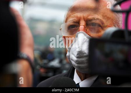 Procida, Italia. 09th Apr 2022. Governatore della Campania Vincenzo De Luca durante la cerimonia di inaugurazione di Procida capitale della Cultura Italiana 2022. (Foto di Pasquale Gargano/Pacific Press) Credit: Pacific Press Media Production Corp./Alamy Live News Foto Stock