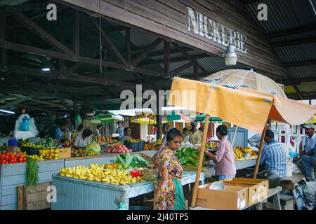 Surinam, mercato di Nieuw Nickerie Foto Stock