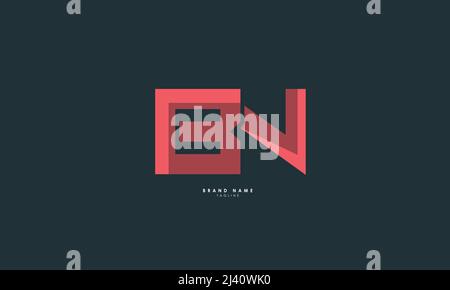 Lettere alfabetiche iniziali Logo monogramma BN, NB, N e B. Illustrazione Vettoriale