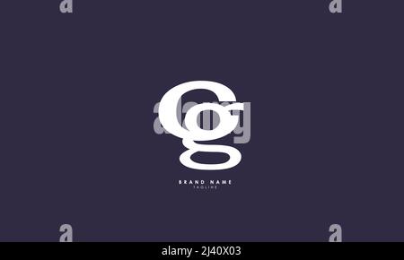 Lettere alfabetiche iniziali logo monogramma CG, GC, C e G. Illustrazione Vettoriale
