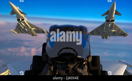 Pilota Eurofighter Typhoon Foto Stock