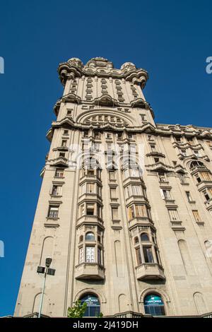 Salvo Palace, edificio storico in piazza Independence a Montevideo, Uruguay Foto Stock