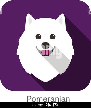 Cartoon razza carattere cane, cane di razza cartoon serie di immagini Illustrazione Vettoriale