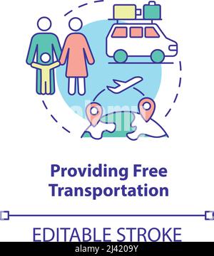 Icona del concetto di trasporto gratuito Illustrazione Vettoriale
