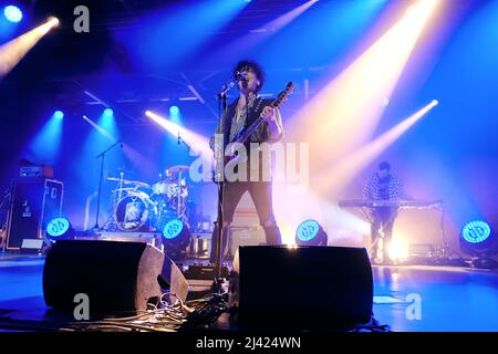 Torino, Italia. 07th Apr 2022. La band italiana del 'The Zen Circus' sul palco dell'OGR Torino, con il loro 'Last welcoming club tour' (Foto di Bruno Brizzi/Pacific Press/Sipa USA) Credit: Sipa USA/Alamy Live News Foto Stock