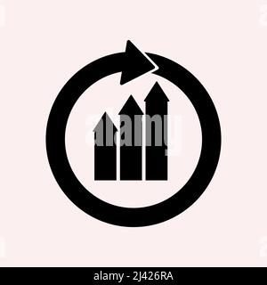 Icona vettoriale astratta su bianco, illustrazioni isolate per grafica e web design. Illustrazione perfetta del pittogramma nero su sfondo bianco. Illustrazione Vettoriale