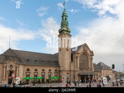 Stazione ferroviaria di Lussemburgo, Place de la Gare nel tradizionale stile di rinascita barocca della Mosella, Gare, Lussemburgo, Europa, UE. Foto Stock