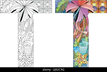 lettere di colore zentangle