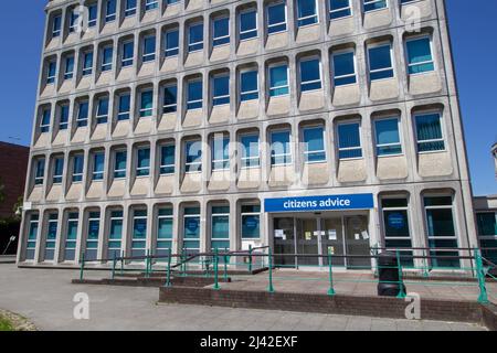 EXETER, Regno Unito - 18 LUGLIO 2021 Centro di consulenza per i cittadini su Paris Street Foto Stock