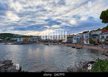 Europa, Spagna, Girona, callela Palafurgell, paesaggio Foto Stock