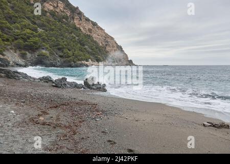 Europa, Spagna, Girona, Llafranc, spiaggia Foto Stock