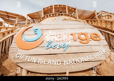 09 gennaio 2022, Hurghada, Egitto: Baia di Orange famosa nell'isola di Giftun e nel Parco Nazionale Foto Stock