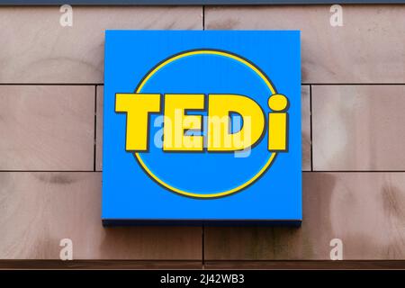 Firma e logo di Tedi Foto Stock