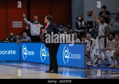 PalaRadi, Cremona, Italia, 10 aprile 2022, Marco Ramondino (Bertram Yachts Tortona) durante Vanoli Basket Cremona vs Bertram Dutthona Tortona - Italia Foto Stock