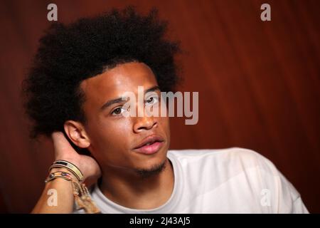 Intervista mir Leroy Sane FC Bayern MŸnchen © diebilderwelt / Alamy Stock Foto Stock