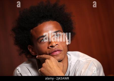 Intervista mir Leroy Sane FC Bayern München © diebilderwelt / Alamy Stock Foto Stock