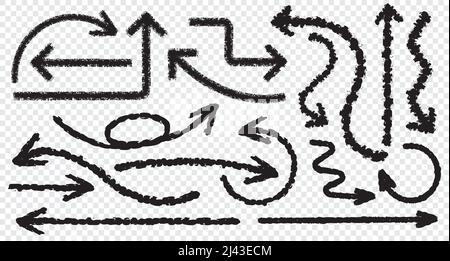 Grande set di frecce vettoriali, collezione di elementi grafici per il tuo design Illustrazione Vettoriale