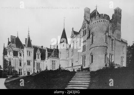 Chateau francese dove Mrs Simpson si trova nella parte ovest del Chateau De Cande a Blois, vicino a Tours, Francia. Di proprietà del signor e della signora Charles e Bedaux, ora è la casa della signora Ernest Simpson. Aprile 27, 1937. (Foto della stampante associata). Foto Stock