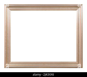 Argento antico telaio isolato su uno sfondo bianco in stile vintage Foto Stock